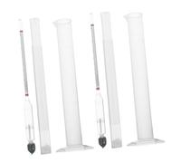 OUNONA Hydrometer Alcohol Meter Wine Making Kit 2 Sets Beer Wine Brewing Tool Plastic Graduated Cylinder 100ml Long Alcohol Meter 0-100 for Beginners Accurate Density Measurement