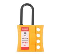 OUNONA Insulated Nylon Lockout Hasp for Team Safety, Reusable 4-Hole Non-Conductive Lock Hasps Compatible with 6mm Keyholes, Industrial Lockout Tagout Equipment for Indoor Management