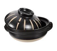 OUNONA Japanese Ceramic Stew Pot with Lid High Temperature Resistant Casserole for Cooking Soups 1-Piece Sturdy Kitchenware Suitable for Home Use