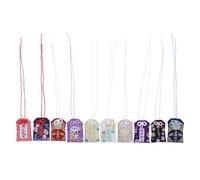 OUNONA Japanese Omamori Charms Traditional Cultural Craftsmanship 10pcs Lightweight Linen Good Luck Amulet Blessing Charms Bag Ornaments for Travel and Handbags