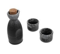 OUNONA Japanese Style Ceramic Sake Set with Pot and Cups for Hotels Restaurants Home Use Smooth Low Absorption Tableware