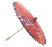 OUNONA Japanese Vintage Paper Umbrella Cherry Blossom Multi-color Traditional Handmade Parasol for Photography Props Costume Drama Festival Decoration and Indoor Art Display