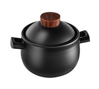 OUNONA Large 1.8l Ceramic Stew Pot Casserole with Lid, Nonstick Pottery Clay Cooking Pot for Braised Chicken and Soup Rice, for Friends Gathering and Daily Life Kitchen Essentials