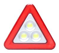 OUNONA LED Emergency Triangle Warning Sign for Maintenance Vehicles and Safety Equipment, Reflective Plastic with Stable Triangular Design, Powered by 3 X Aa Batteries, for Roadside