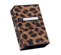 OUNONA Leopard Pattern Cigarette Case Protective Shell for Cigarettes Portable Plastic Storage Box for Travel
