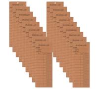 OUNONA Library Card Reading Log with Hole Brown Paper Bookmarks 50pcs Track Reading for Organized Literary Tracking for Book Lovers in Homes and Birthdays