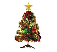 OUNONA Light up Christmas Tree Ornaments Mini Desktop Decor Perfect for Christmas Party