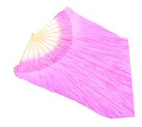 OUNONA Long Silk Dance Fan Bamboo Frame Belly Dancing Prop for Women Smooth Fabric for Performance Wedding Halloween Party Suitable for Ethnic and Modern Dance