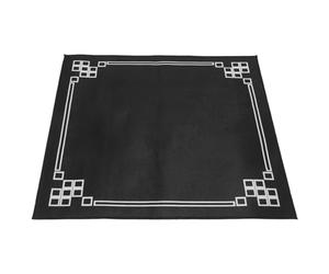OUNONA Mahjong Table Mat 80X80Cm Non-Slip Black Rubber Pad for Mahjong and Tile Games with Washable Surface, Designed for Home and Social Gatherings