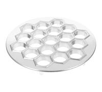 OUNONA Maker Dumpling Mold 9-Inch Silver Alloy Multi-Hole Tool for Quick Homemade Dumplings and Ravioli