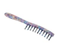 OUNONA Marble Texture Hair Comb Wide Tooth Design for Detangle Long Handle for Comfortable to Hold Blue-purple for Stylish Look for Curly Wet Hair Styling and Scalp Massage