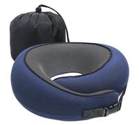 OUNONA Memory Foam Travel Neck Pillow with Case U-shaped Airplane Headrest for Comfortable Support and Car Travel Cushion for Men and Women