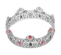 OUNONA Men's Crown King Costume Accessories Birthday Party Supplies Royal Prom Event Headwear Fake Gems