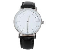OUNONA Men's Quartz Wristwatch with PU Strap and Scratch-Resist Glass | Simple Dial, Minimalist Style, Gift Option, Date Night and Wedding Guest, for Students, Everyday Use