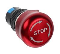 OUNONA Metal Emergency Stop Button Mushroom Head Switch Replacement with Normally Open and Normally Closed Contacts for Industrial Control