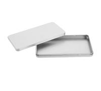 OUNONA Metal Large Capacity with Lid for Organizing Cash and Bills Silver Rectangular Holders Tray , Simple and Stylish Design for Business and Fitting