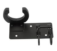 OUNONA Metal Microphone Holder Double Wall Mount with Cable Organizer, Iron Mic Stand Accessory for Engineering and Stage Applications