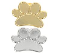 OUNONA Metal Nail Art Palette Ring Set 2pcs Mini Manicure Paint Mixing Plate Nail Polish Holder for Salon Use