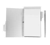 OUNONA Metal Pocket Notebook with Pen Mini Tearable Memo Pads for School Office and Home Task Management Aluminum Alloy Silver