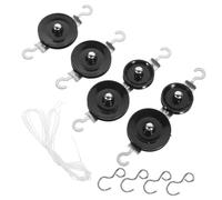 OUNONA Metal Pulley Physics Experiment Equipment with Single Double Pulleys for Middle School Mechanics Teaching Portable Educational Tool with Storage Box Ropes and Hooks for Learning