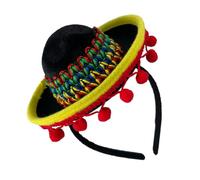 OUNONA Mexican Hat Headband Party Accessory Versatile Cinco De Mayo Cosplay Hairband Pet Cap Festival Decoration