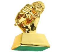 OUNONA Microphone Trophy for Singing Competition Detailed Handheld Design and Smooth Finish Award for Contest Winners and School Events