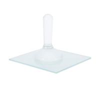 OUNONA Mineral Pigment Grinding Plate and Glass Muller Set for Artists, Ideal for Studio Use with Comfortable Grip and Extended Work Sessions