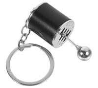 OUNONA Mini 6-speed Gear Shifter Keychain for Men Alloy Car Key Holder with Key Ring Design Stylish and Unique Wallet Keychain for Organizing Easy to Carry Black Automotive Accessory