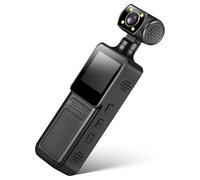 OUNONA Mini Body Camera with Audio and Video Recording, Waterproof Abs Small Sports Camera with LED Fill Light and Back Clip, Wearable for Outdoor Sports and Work