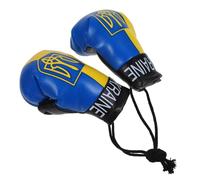 OUNONA Mini Flag Boxing Gloves Keychain Pair Mini Boxing Gloves Pendant for Car Ornament and Bag Hanging Decorations Sports Souvenir and Gym Accessory