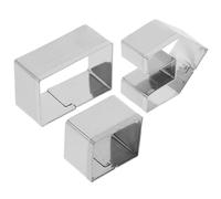 OUNONA Mini Gingerbread Biscuit Mold Christmas House House Shape Cookie Mold Cookie Cutter Set 3pcs Stainless Steel for DIY Chocolate and Baking for Kitchen and Holiday Baking