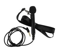 OUNONA Mini Handheld Wired Microphone with Switch for Tour Guides | Omnidirectional Build, Wind Noise Reduction, Black Finish, Lanyard Included for Pa Speaker and Recorder Use