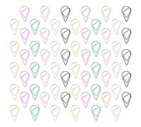 OUNONA Mini Metal Water Drop Shaped Paper Clips 100 Pcs Random Color Creative and Versatile Organisational Tool for Documents and Envelopes, for Office and Photo Albums Use