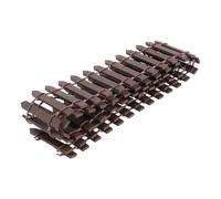 OUNONA Miniature Garden Fence Wooden Picket Fence Border Bonsai Fairy Garden Decoration Ornament (Coffee)