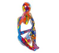 OUNONA Modern Abstract Thinker Sculpture Resin Ornament with Artistic Flair and Longevity, Minimalist Design for Interior Space and Office Home Decoration