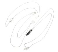 OUNONA Multi-Layer Hexagonal Crystal Necklace Moon and Star Pendants for Women Elegant Layering Jewelry Gemstone Accents for Everyday Wear