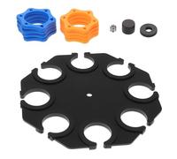 OUNONA Multi Microphone Holder Tray with Shock Mount for Handheld Dynamic and Wireless Mics Space Efficient Desk Storage Organizer for Recording and Stage Accessories