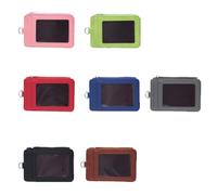 OUNONA Multifunction Pu Card Holder Wallet with Telescopic Buckle, Quick Access Change Bag and Protective Sleeve, Light Green Work Pass Case for Office and Outdoor Use