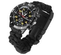 OUNONA Multifunctional Outdoor Mountaineering Watch with Parachute Cord Strap, Compass and Thermometer, for Running and Night Ride Activities