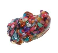 OUNONA Natural Crystal Crocodile Figurine with Hand-embedded Fragments Realistic Alligator Sculpture for Home Office Decor Artistic Glass Animal Ornament for Collectors and Animal Lovers