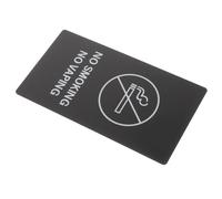 OUNONA No Smoking Reminding Sign Acrylic Black Rectangular Practical Clearly Visible Letter Design Simple Pattern for Shopping Mall Restaurant