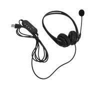 OUNONA Noise Cancelling Wired Headset with Microphone USB Call Center Headphones for Office Work Online Courses Skype Zoom Webinar Comfortable Over-ear Design with Technology