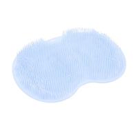 OUNONA Non-Slip Foot Scrubber Mat Blue TPE Shower Cleaner with Suction Cups for Exfoliation and Massage Feet Massager Pad for Home Bathing Relaxation