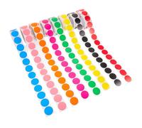 OUNONA of Self-Adhesive Copper Plate Circle Dot Labels Stickers for Convenient Identification 8 Rolls Colour Coding and Classification Random Color on Jars and Reusable Food Containers