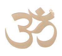 OUNONA Om Symbol with Fine Relief Detailing, Versatile Accessory Vintage Finish Brooch Pin in Golden Stainless Steel Stylish Lapel Pin for Daily Wear and Faith Worship for Jackets