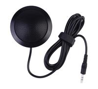 OUNONA Omnidirectional Conference Microphone with 3.5mm Jack for Laptop, Wired Condenser Mic Featuring Metal and Plastic Construction, Flat Shape Design, Plug and Play, for Meetings