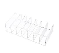 OUNONA Organizer Upright Makeup Divided Sections Multiple with Or Acrylic Vertical Cosmetic Holder to Keep and Separated for Pressed Palettes Vanity Use