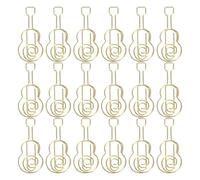 OUNONA Paper Clips with Creative Design 30pcs Guitar-Shaped Gold Mini Made of Sturdy Iron for Clipping Notes Stylish Novelty Bookmark Metal Clips and Back to School Decorations
