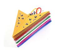 OUNONA Paper Star Lanterns Lampshade 45cm No Assembly Required Five-Pointed Star Hollow Out Christmas Hanging Decoration (Rose Red)