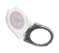 OUNONA PC Power Button Cover 52x47mm round Plastic Protector with Adhesive, Anti-dust Proof Switch Cover for Industrial Elevators and Home Appliances